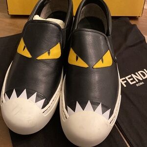 Fendi Buggies leather slip on sneakers
Size 38.5